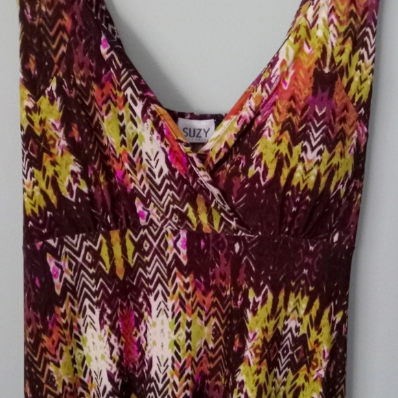 Long Dark Purple Summer Dress - Picture 4 of 4